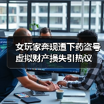 女玩家奔现遭下药盗号 虚拟财产损失引热议（图1）